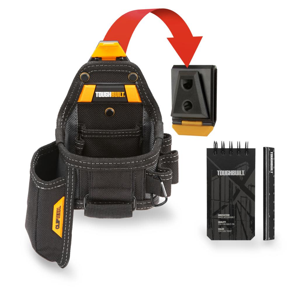 Toughbuilt Tape and Knife Pouch with Notebook and Pencil - Flockneti