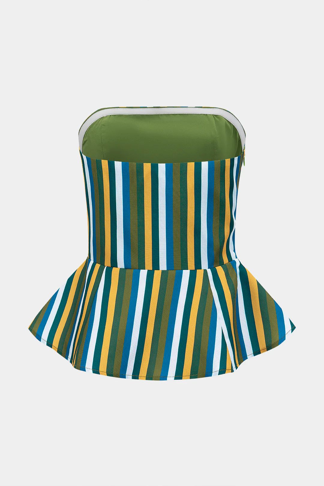 Contrast Stripe Strapless Tube Top - Flockneti