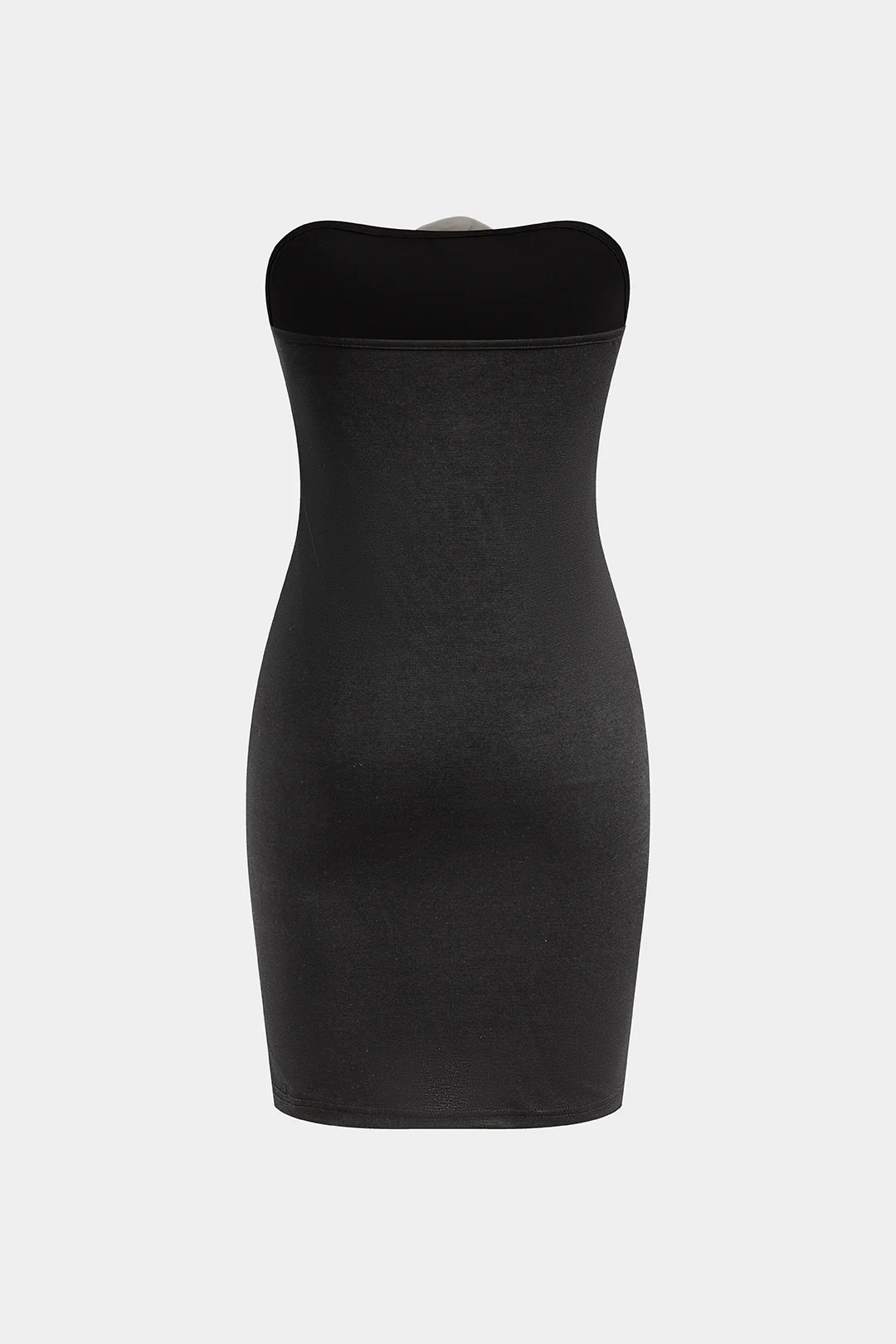 3D Flower Strapless Sleeveless Mini Dress - Flockneti