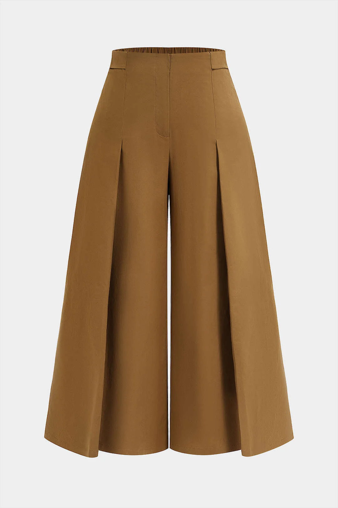 Plus Size Ruched Zipper Detailed Trousers - Flockneti