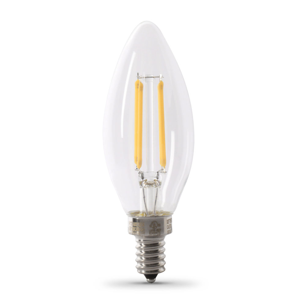 Feit Electric 60W Blunt Tip Glass Filament LED Bulb 2pk - Flockneti