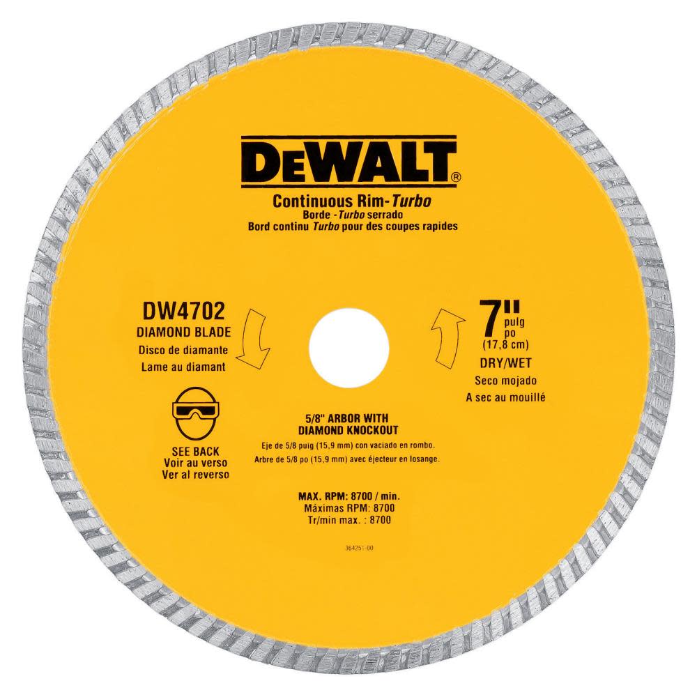 DEWALT 7-in Industrial Dry/Wet Diamond Blade - Flockneti