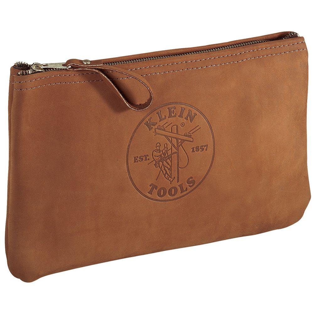 Klein Tools Top-Grain Leather Zipper Bag - Flockneti