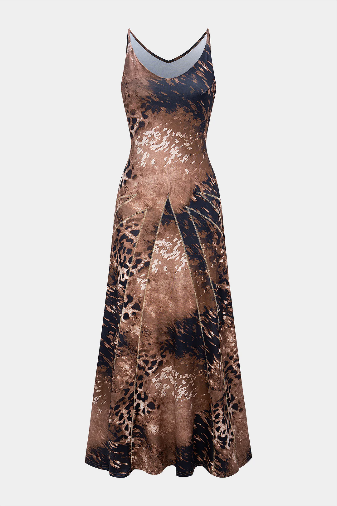 Leopard Print Sleeveless Maxi Dress - Flockneti