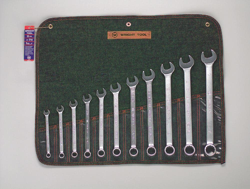 Wright Tool 11 pc. Combination Wrench Set 3/8 to 1 In. 12 pt - Flockneti
