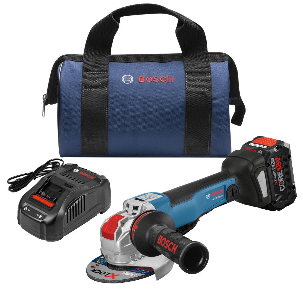 Bosch 18V X-LOCK 4 1/2″  5″ Angle Grinder CORE18V Kit - Flockneti