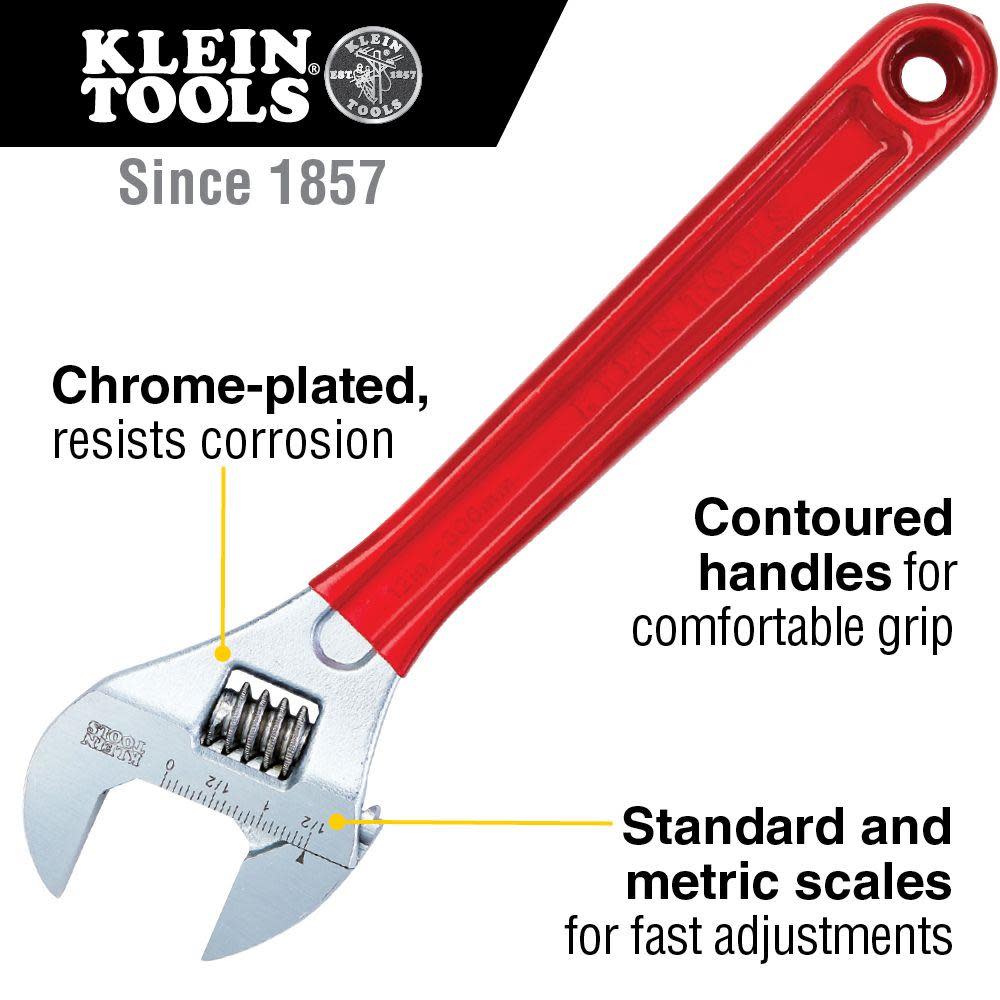 Klein Tools 12 Extra Capacity Adjustable Wrench - Flockneti