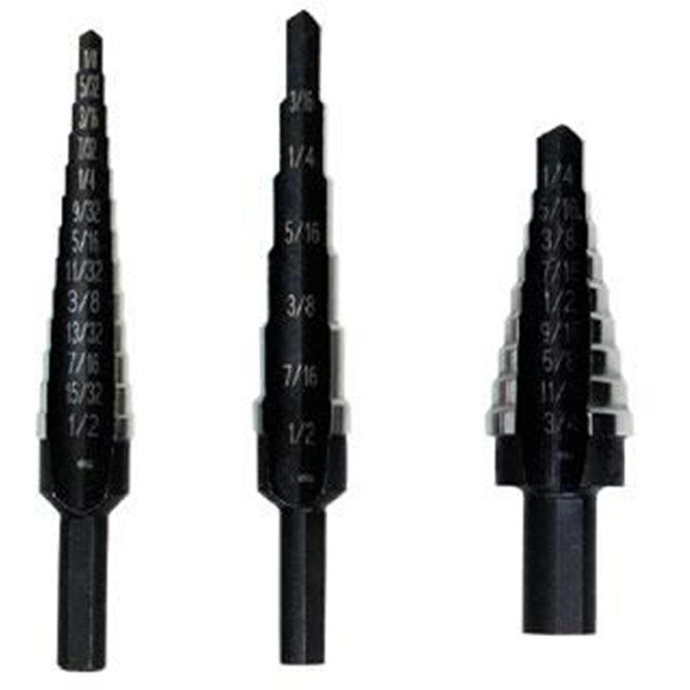 Irwin Unibit Step Drill 3 Pc. Pro Kit (#1 #2 #3) - Flockneti