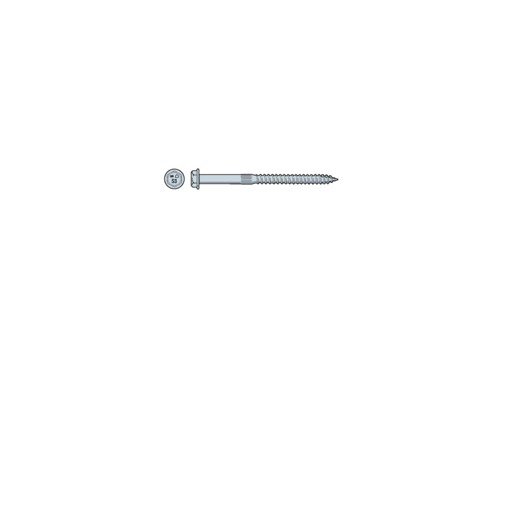 Simpson Strong-Tie 1/4 In. x 2 In. Strong Drive SDS Structural Stainless Steel Wood Screw with 3/8 In. Hex Head 25 - Flockneti