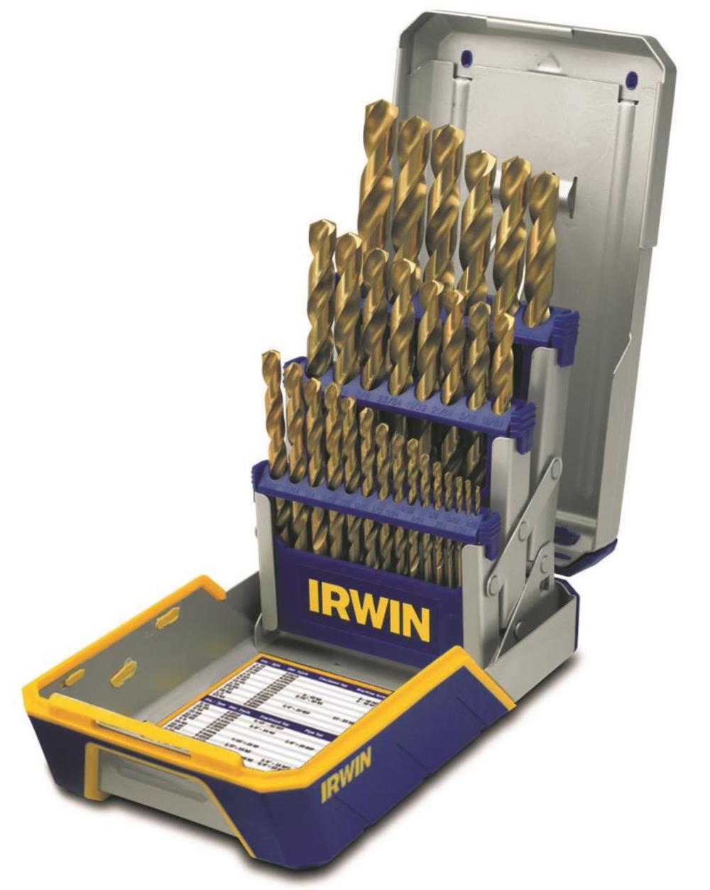 Irwin 29 piece Titanium Nitride Coating Metal Drill Bit Set - Flockneti