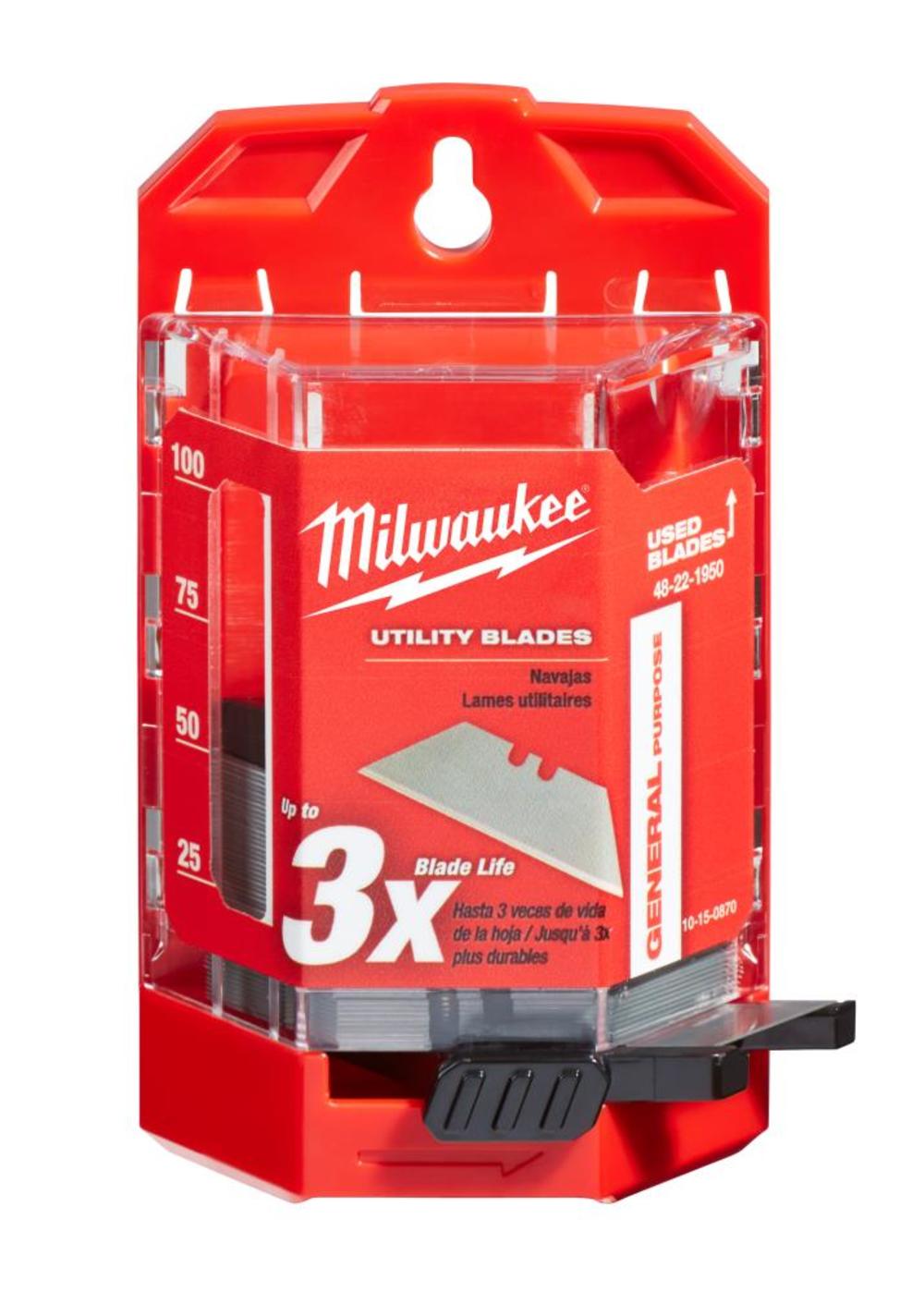 Milwaukee 50-Piece General Purpose Utility Blades with Dispenser - Flockneti