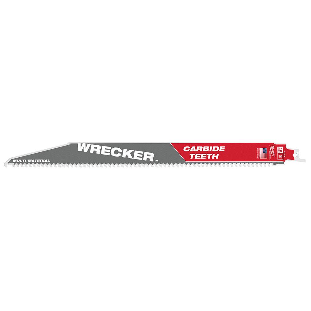 Milwaukee 12″ 6 TPI THE WRECKER with Carbide Teeth SAWZALL Blade 1PK - Flockneti