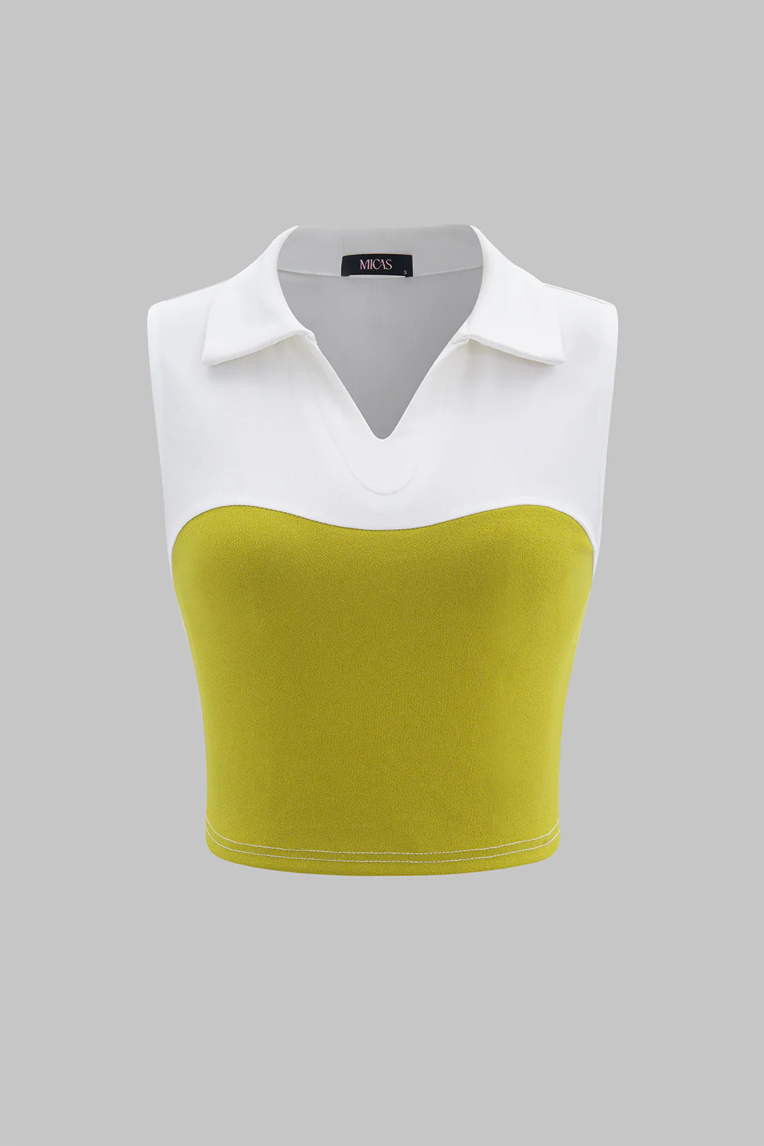 V-Neck Patchwork Tank Top - Flockneti