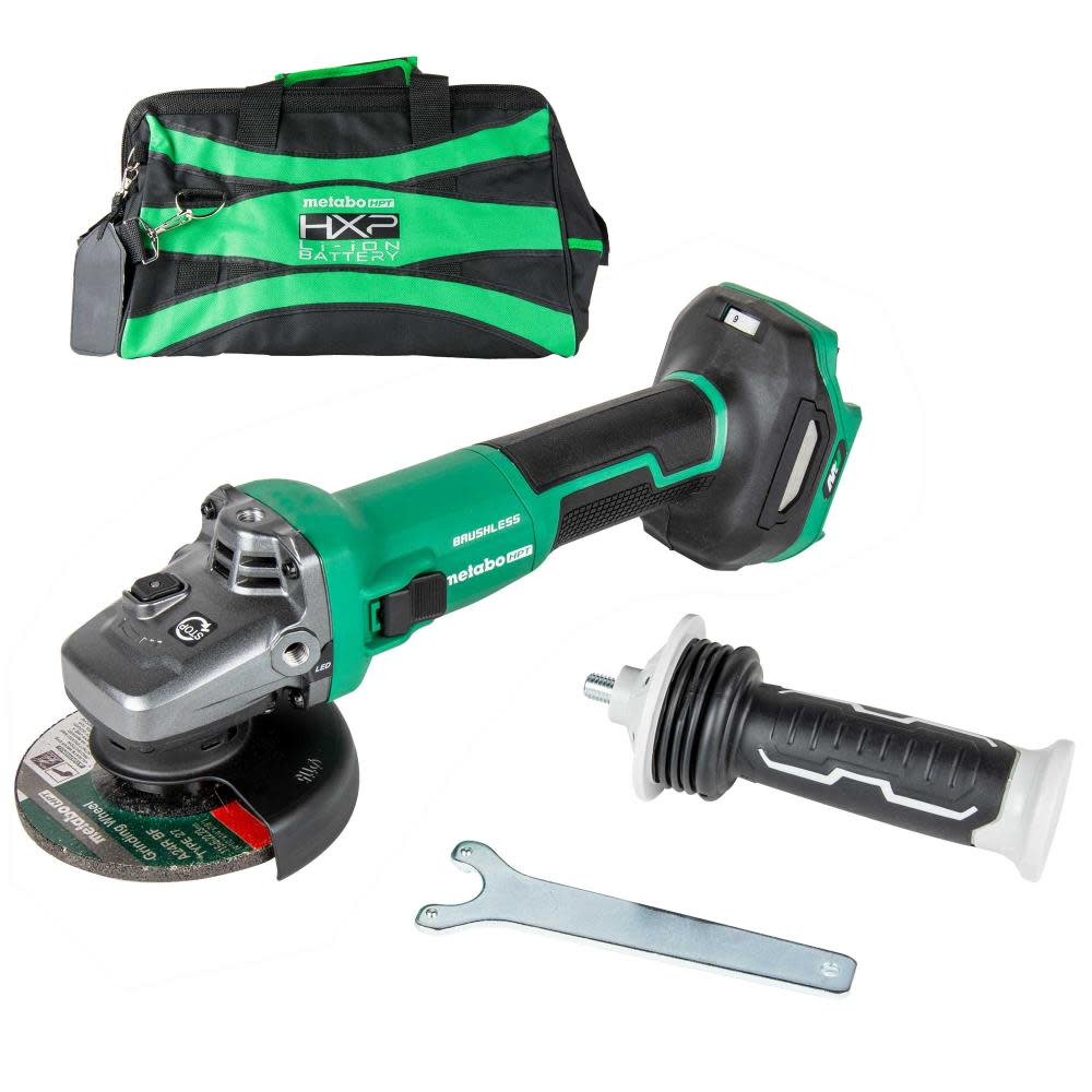 Metabo HPT 36V MultiVolt 4-1/2″ Disc Angle Grinder, Slide Switch (Tool Body Only) - Flockneti