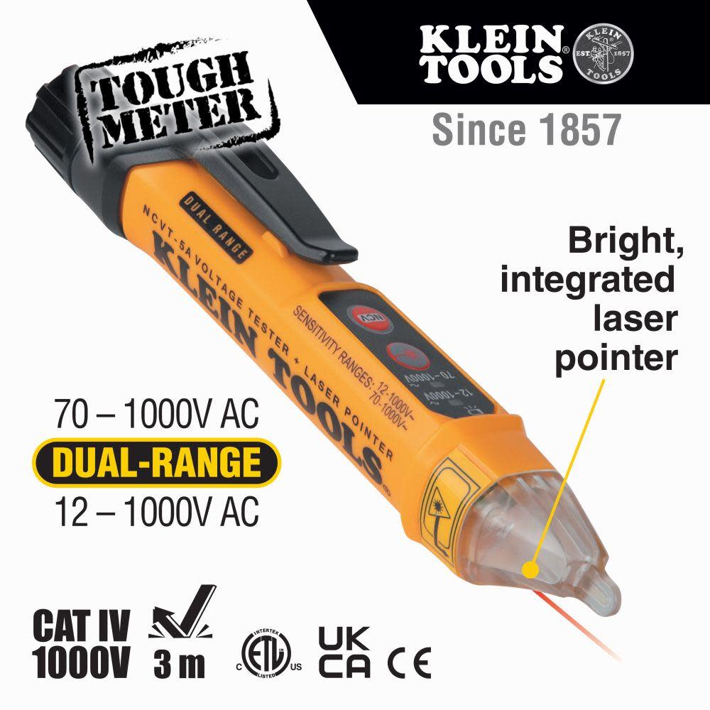 Klein Tools Non-Contact Voltage Tester with Laser - Flockneti
