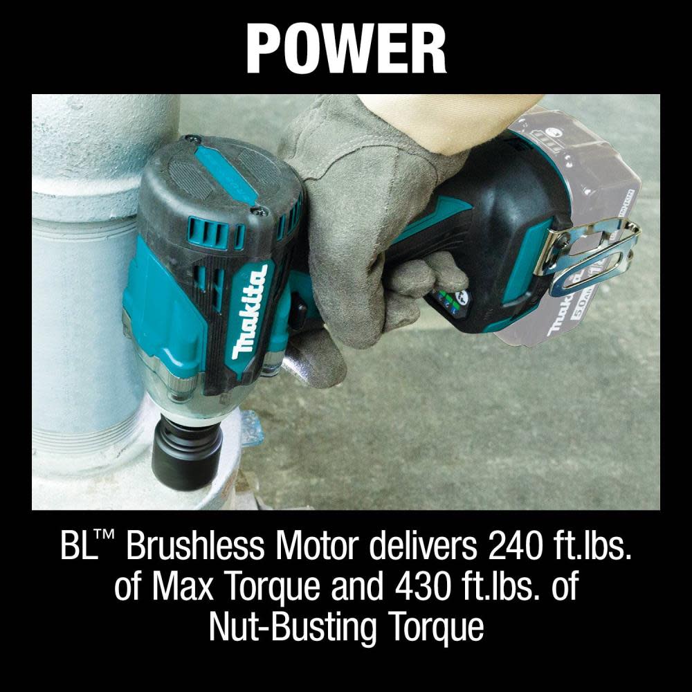 Makita 18V LXT 4-Speed 1/2″ Sq Drive Impact Wrench with Detent Anvil Bare Tool - Flockneti