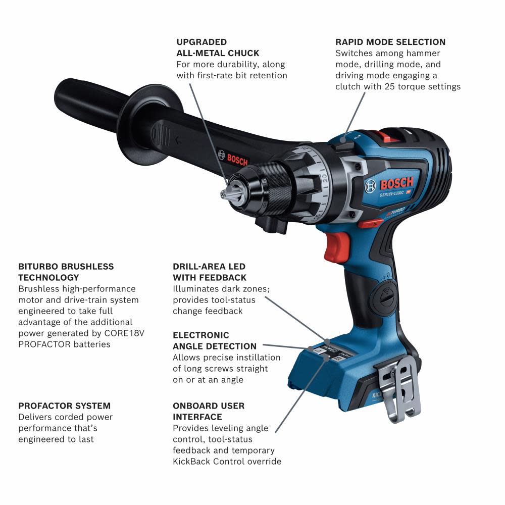 Bosch PROFACTOR 18V 1/2″ Drill/Driver Connected Ready Bare Tool - Flockneti