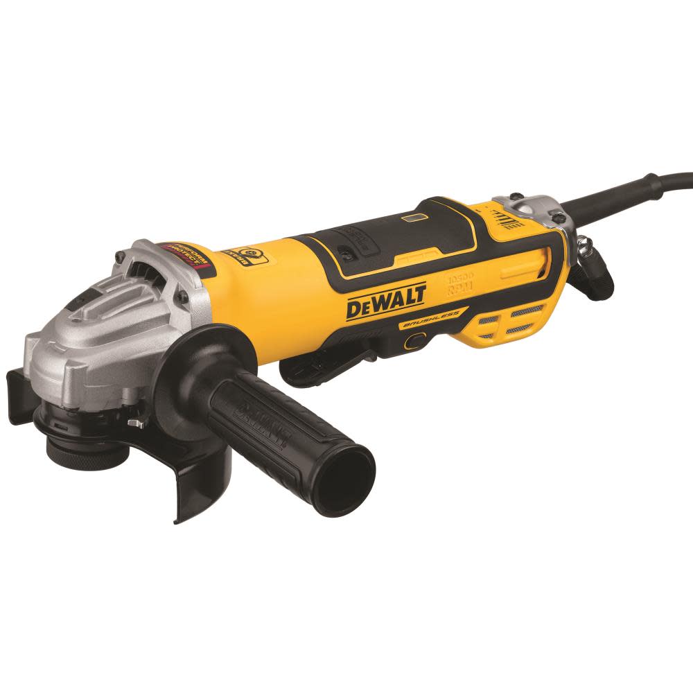 DEWALT 5″ Paddle Switch Small Angle Grinder with Kickback Brake No Lock-On Variable Speed - Flockneti