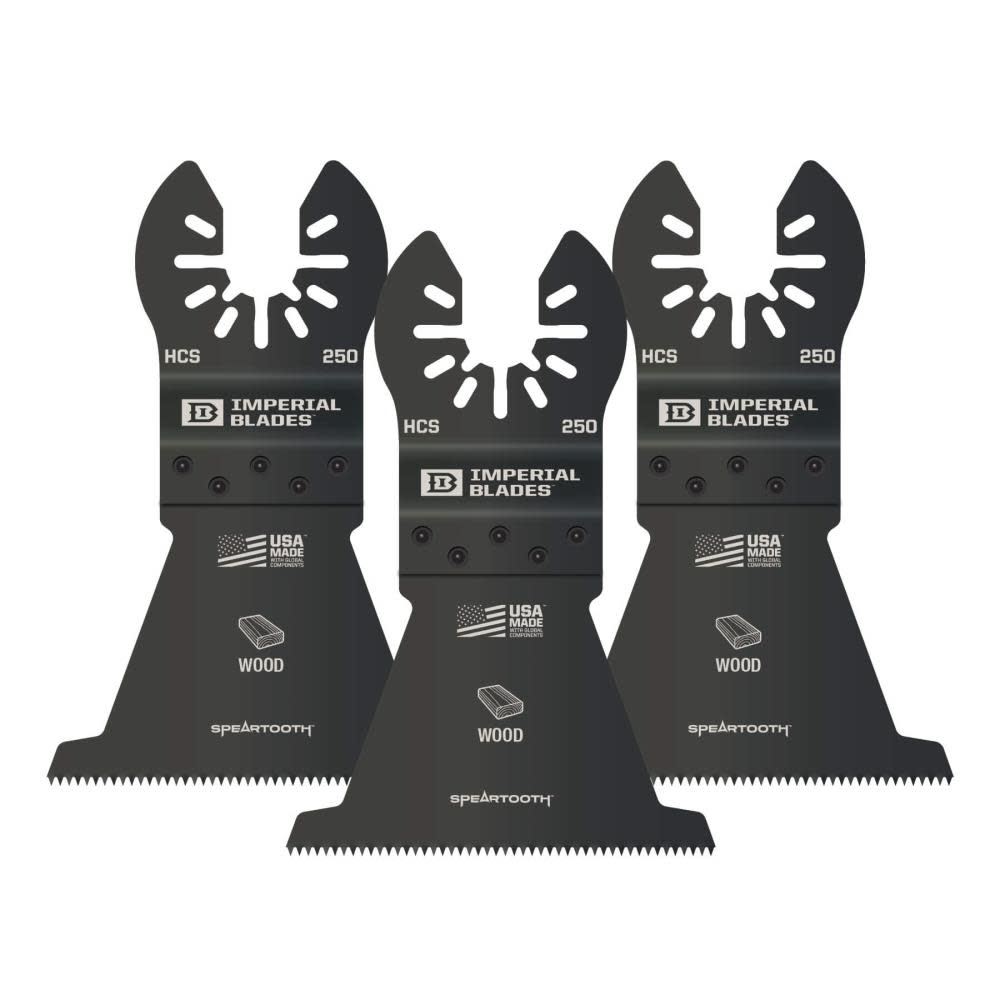 Imperial Blades One Fit 2-1/2″ Speartooth Fast Cut Wood Blade 3PC - Flockneti