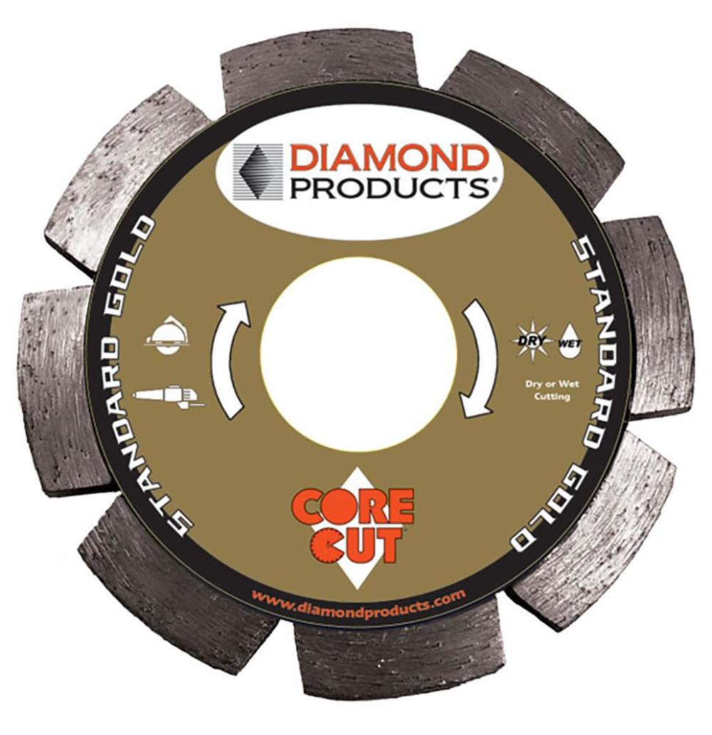 Diamond Products 4 1/2″ x .250″ x 7/8″ Standard Gold Point Blade - Flockneti