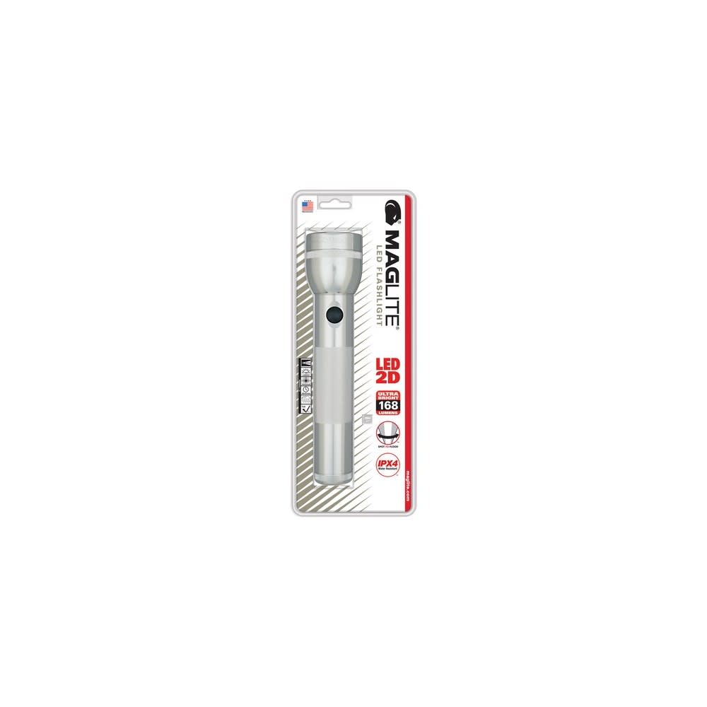 Maglite ST2D116 213 Lumens Silver LED 2-Cell D Flashlight - Flockneti