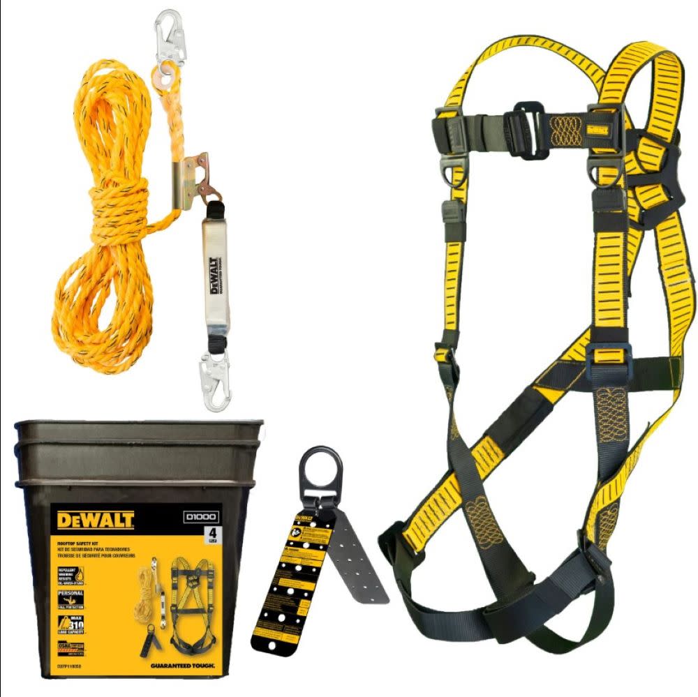 DEWALT Fall Protection Rooftop Safety Kit - Flockneti