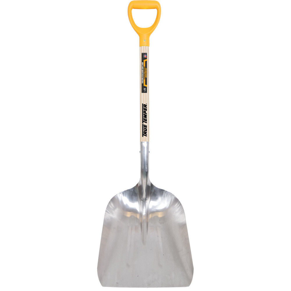True Temper #10 Aluminum Scoop Shovel with D Grip Hardwood Handle - Flockneti