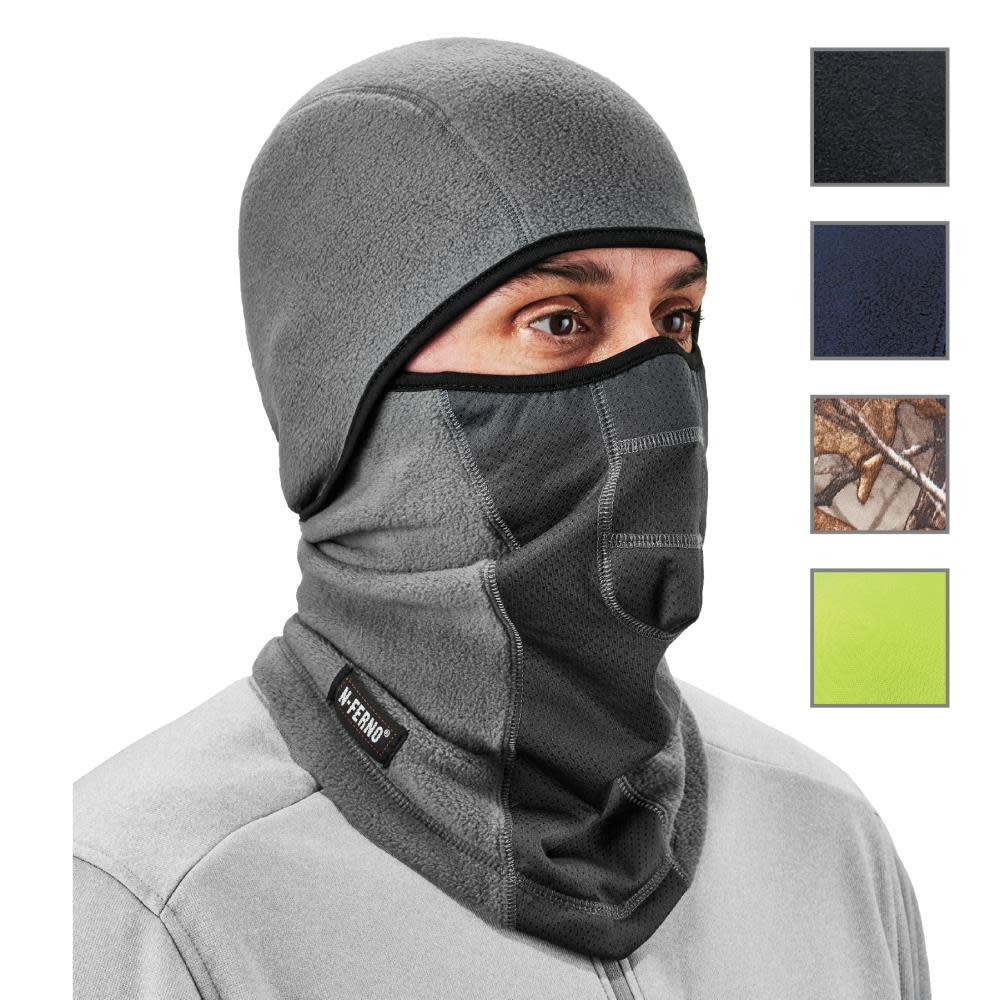 Ergodyne N Ferno 6823 Balaclava Face Mask Windproof Hinged Gray - Flockneti