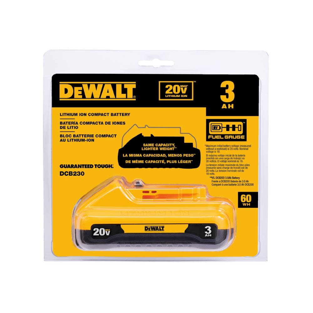 DEWALT 20V MAX 3 Ah Compact Battery - Flockneti