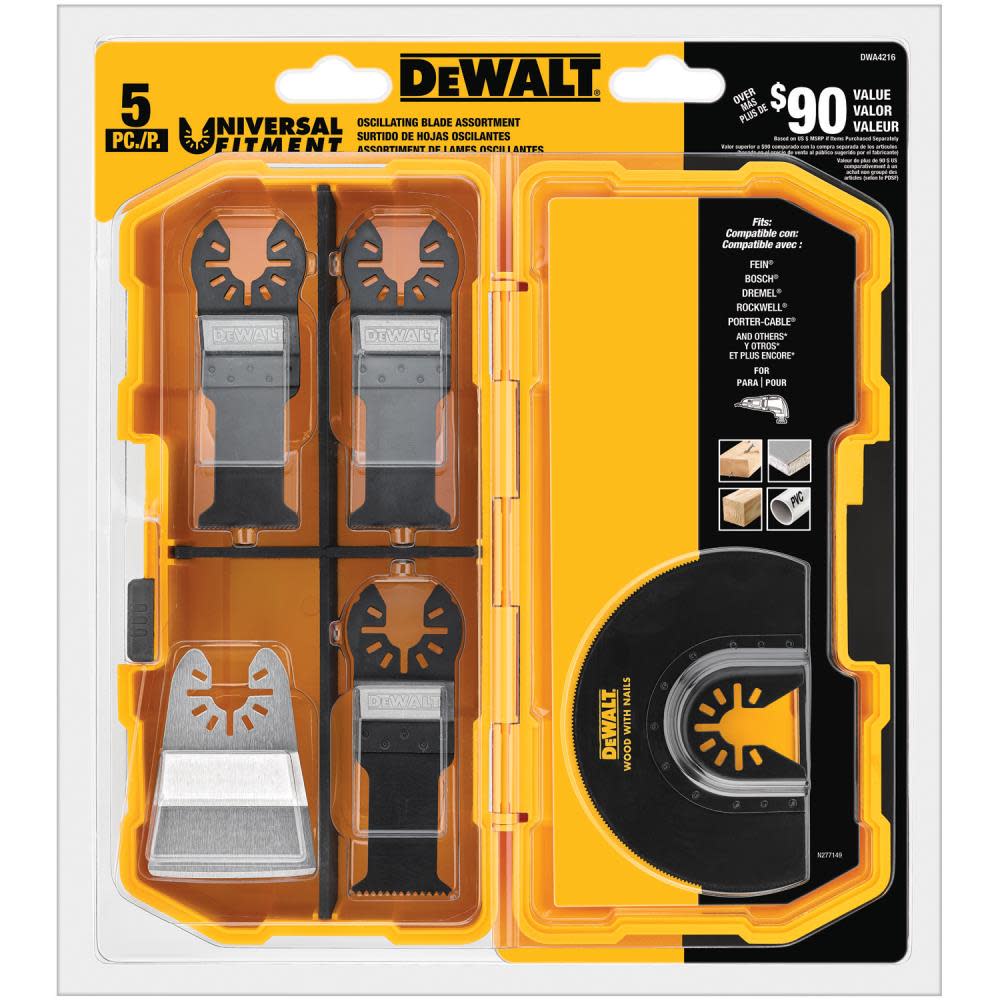 DEWALT Oscillating 5-Piece Set - Flockneti
