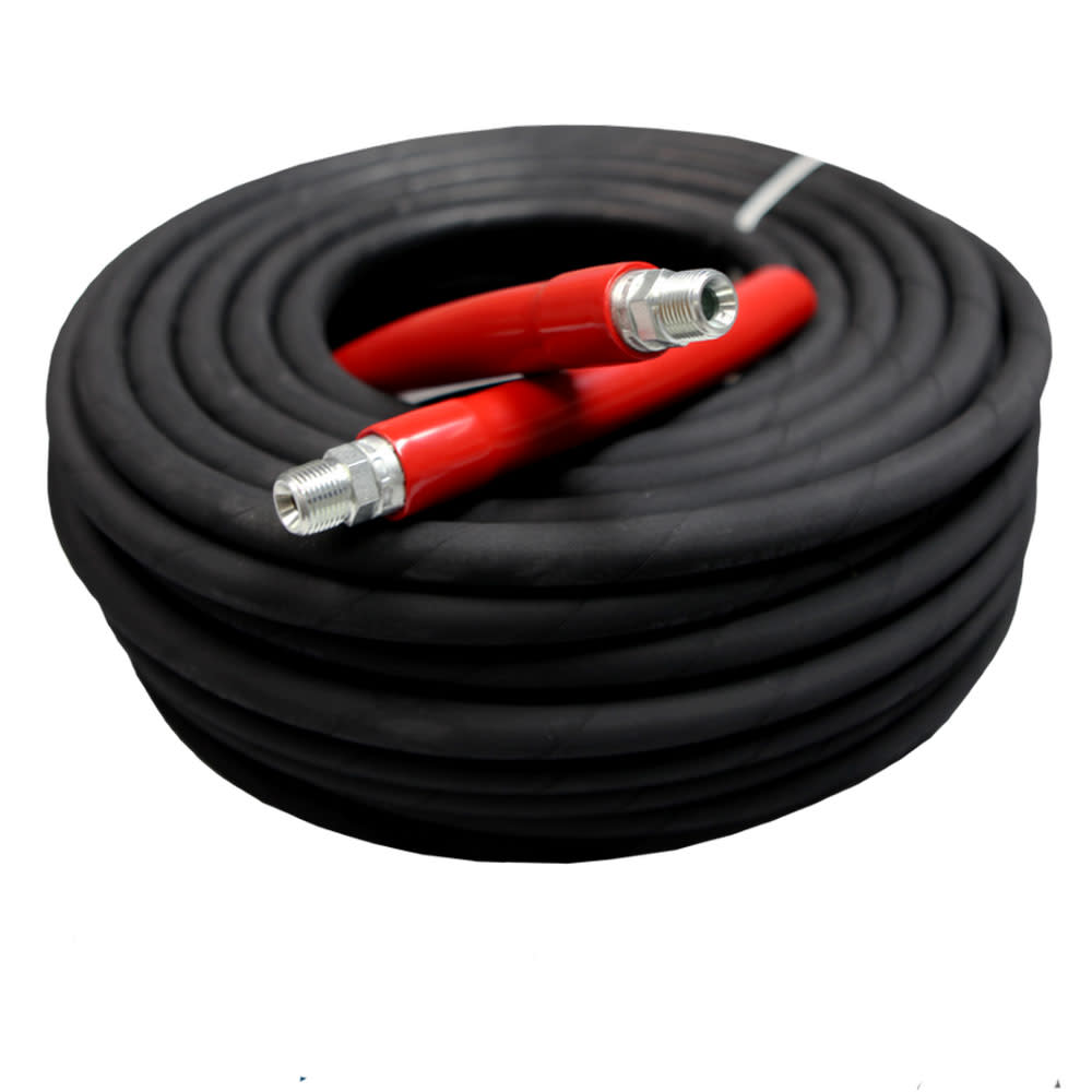 Aaladin Cleaning Systems Black Power Washer Hose 3/8″ x 100′ 4000 PSI 3/8″ SLD/SWL - Flockneti