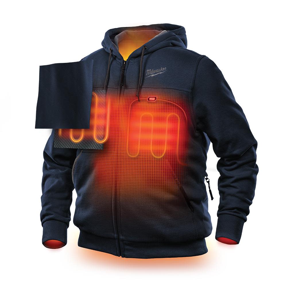 Milwaukee M12 Heated Hoodie Kit S (Navy Blue) - Flockneti