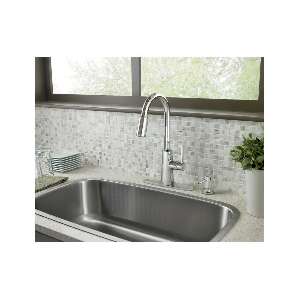 Moen Nori Kitchen Faucet Chrome 1 Handle High Arc Pulldown - Flockneti