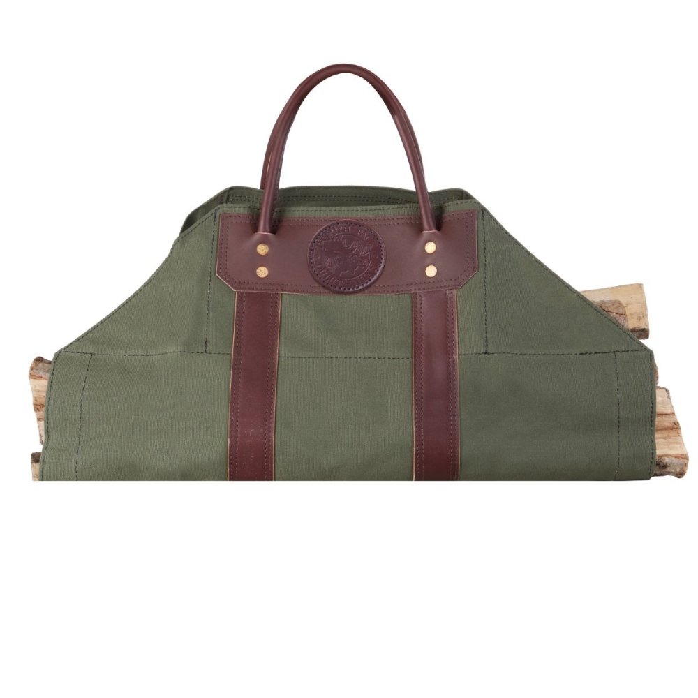 Duluth Pack Olive Drab Canvas Log Carrier - Flockneti