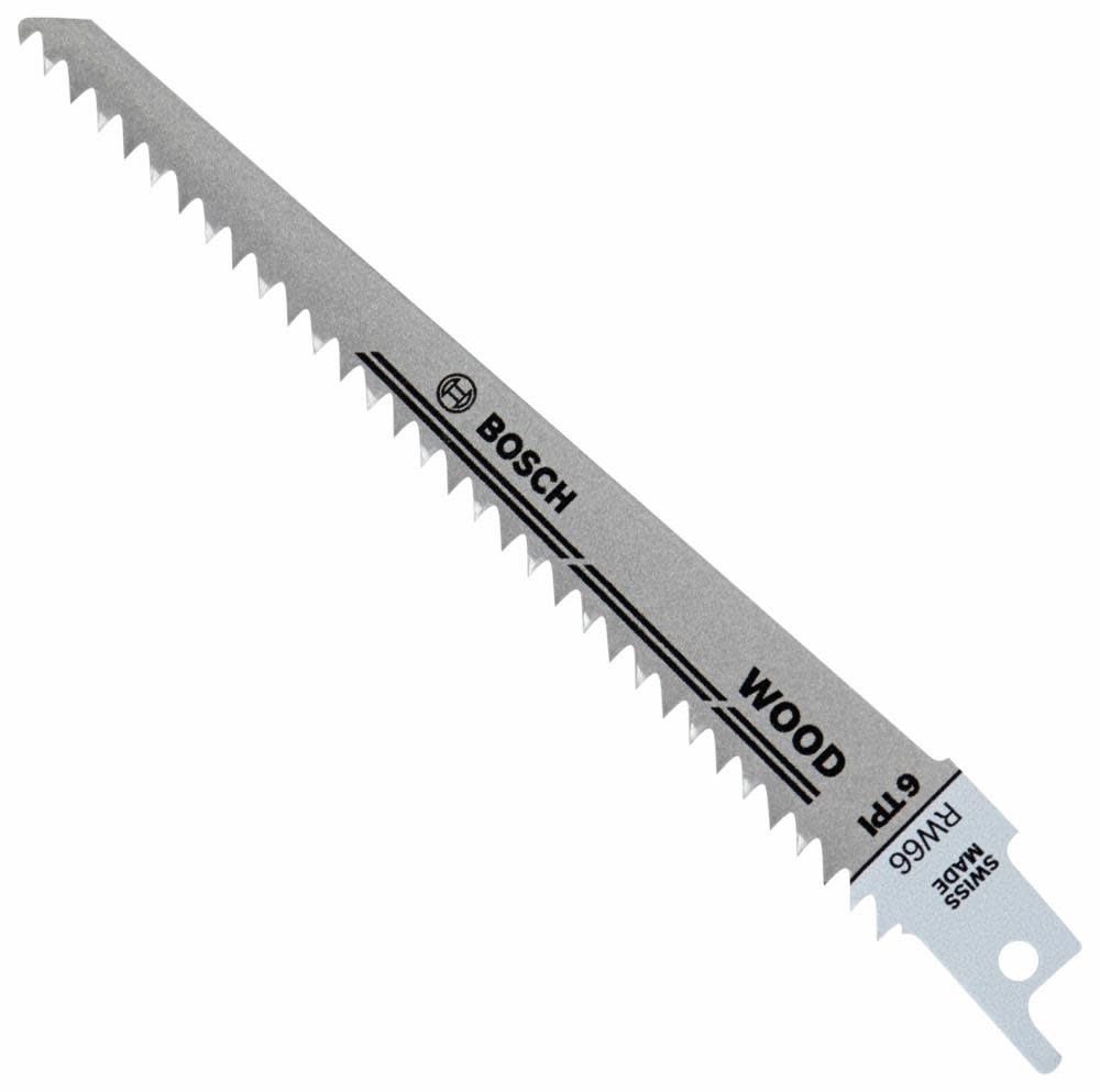 Bosch 5 pc. 6 In. 6 TPI Wood Reciprocating Saw Blades - Flockneti