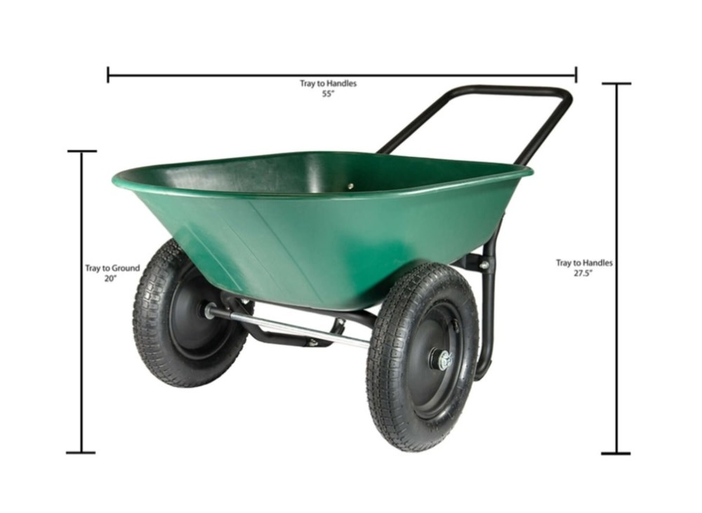 Yard Rover Garden Star Poly Residential Wheelbarrow 5 Cu Ft - Flockneti
