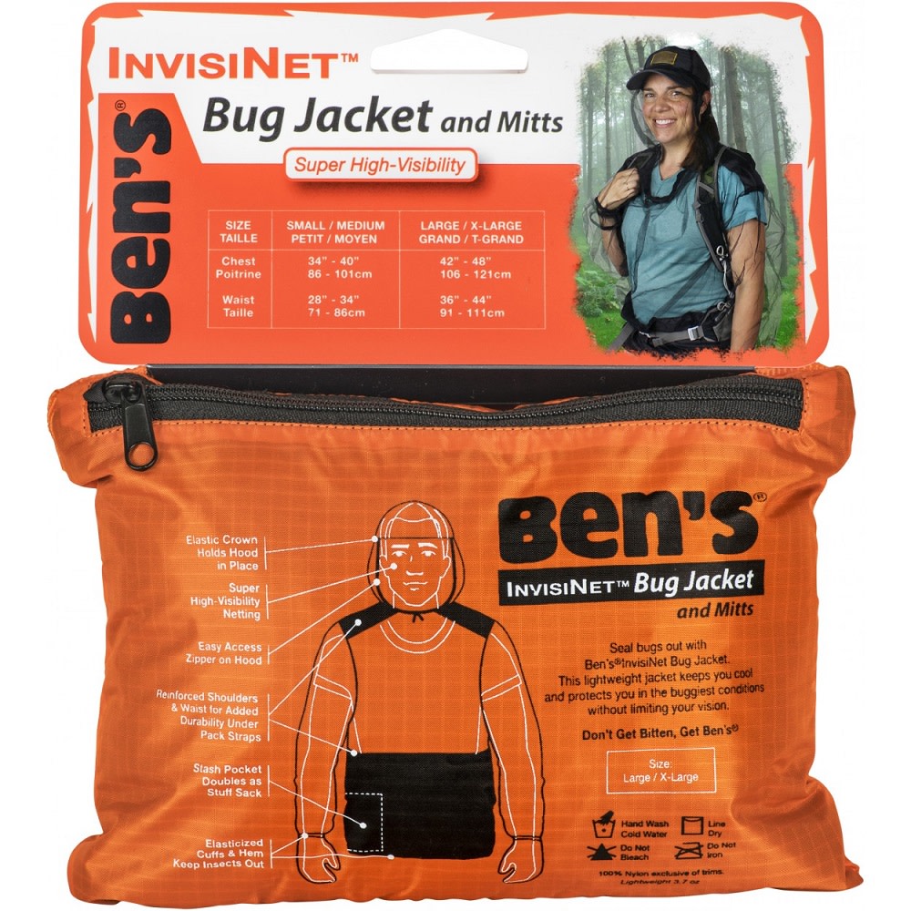 Bens InvisiNet Bug Jacket & Mitts – L/XL - Flockneti