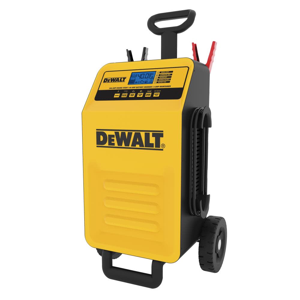 DEWALT Battery Charger Rolling Maintainer With Engine Start - Flockneti