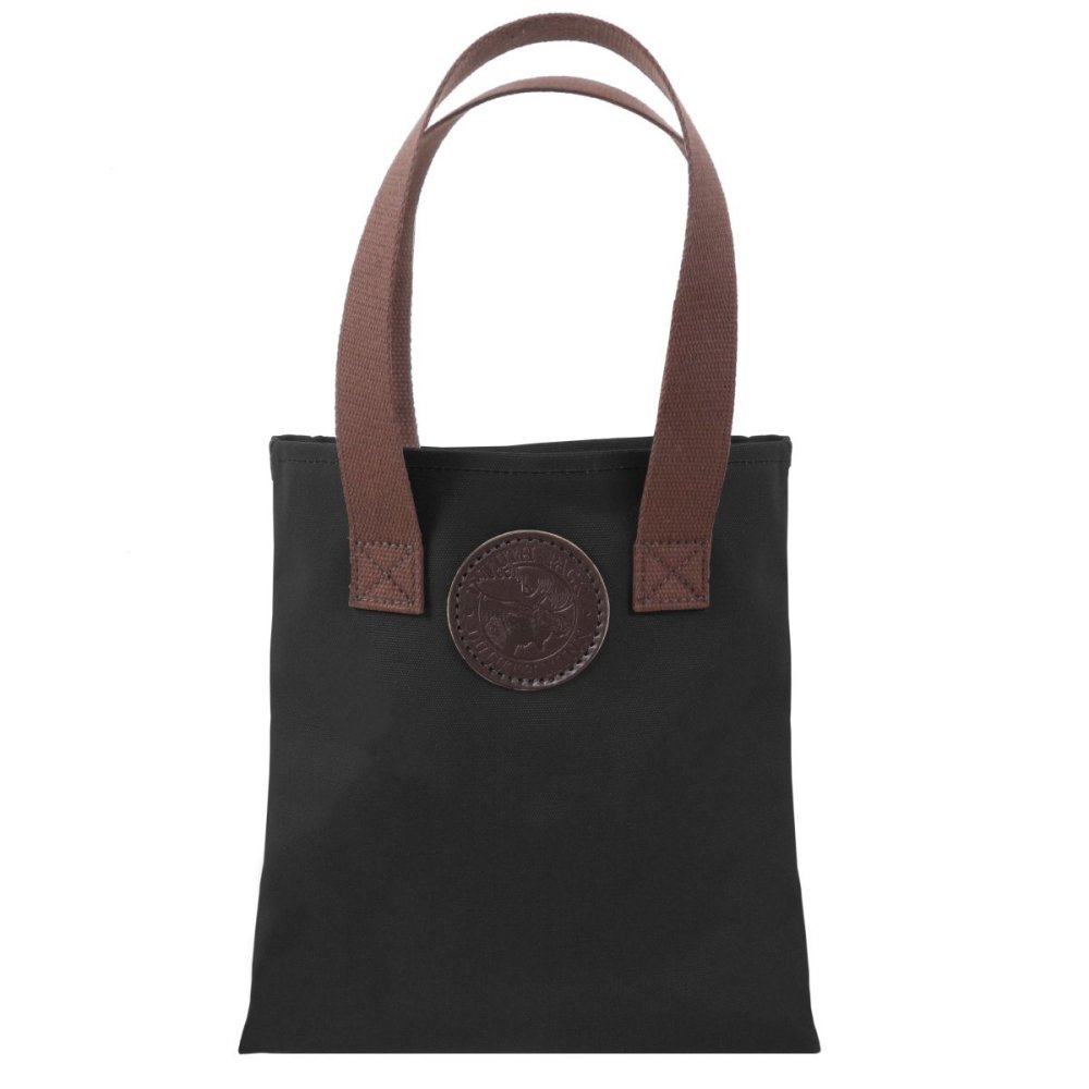 Duluth Pack 6 Liter Capacity Black Canvas Box Style Promo Tote - Flockneti
