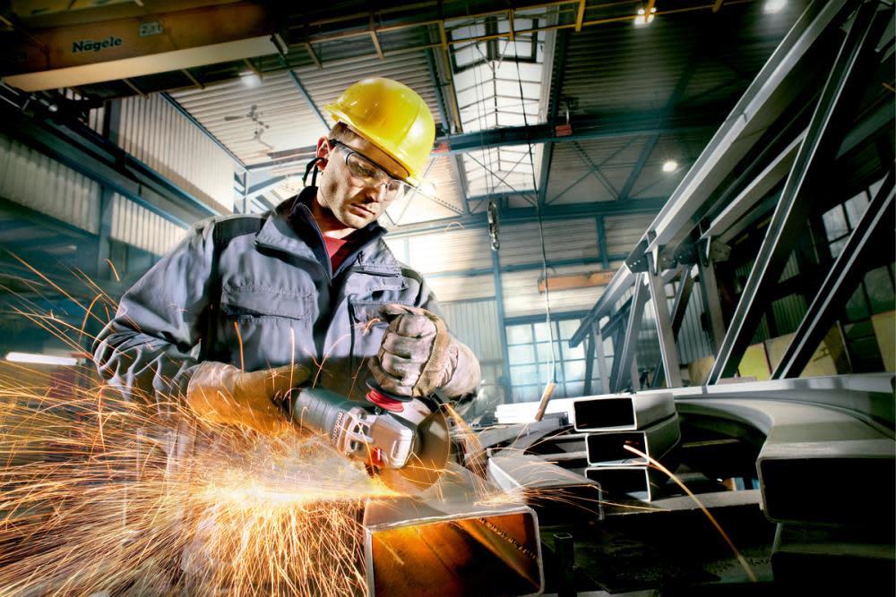 Metabo 6″ Angle Grinder 9600 RPM 14.5 Amp with Non Locking Paddle - Flockneti