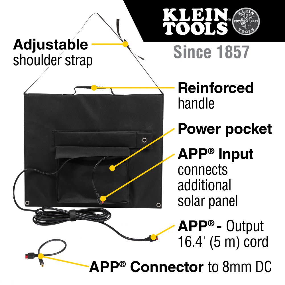 Klein Tools Portable Solar Panel 60W - Flockneti