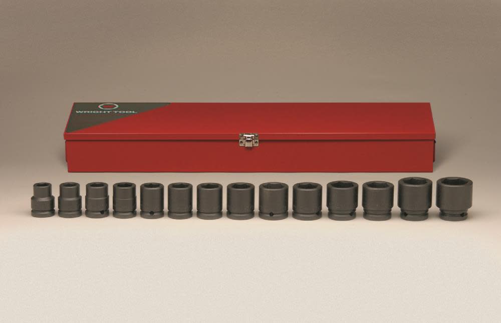 Wright Tool 3/4 In. Dr 14 pc. 6 pt std Impact Socket Set 3/4 to 1-5/8 In. - Flockneti