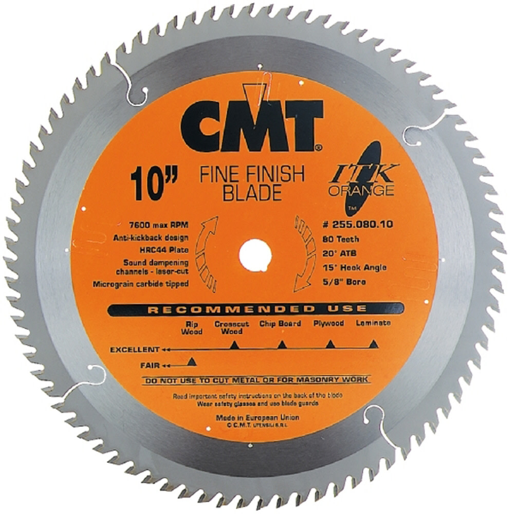 CMT 10 In x 80 x 5/8 In ITK Fine Finish Blade - Flockneti