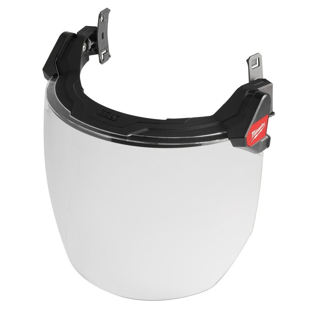 Milwaukee BOLT Full Face Shield Clear Dual Coat Lens Compatible with Safety Helmets & Hard Hats - Flockneti