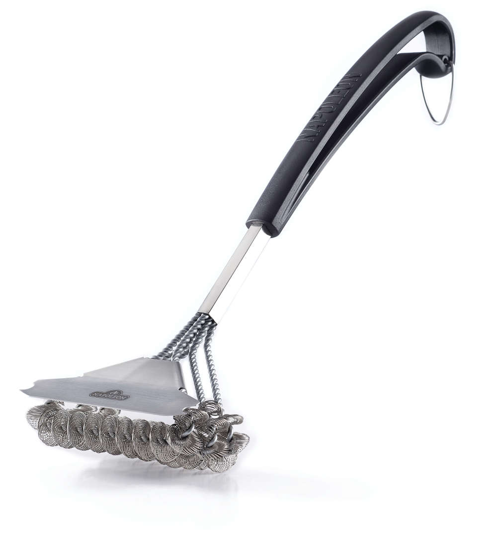 Napoleon Bristle-Free Triple-Row Grill Brush for use on Stainless Steel Cooking Grids - Flockneti