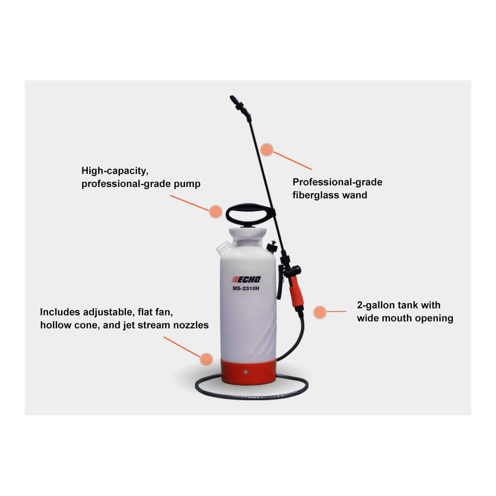 Echo 2 Gallon 45 PSI Handheld Manual Sprayer - Flockneti