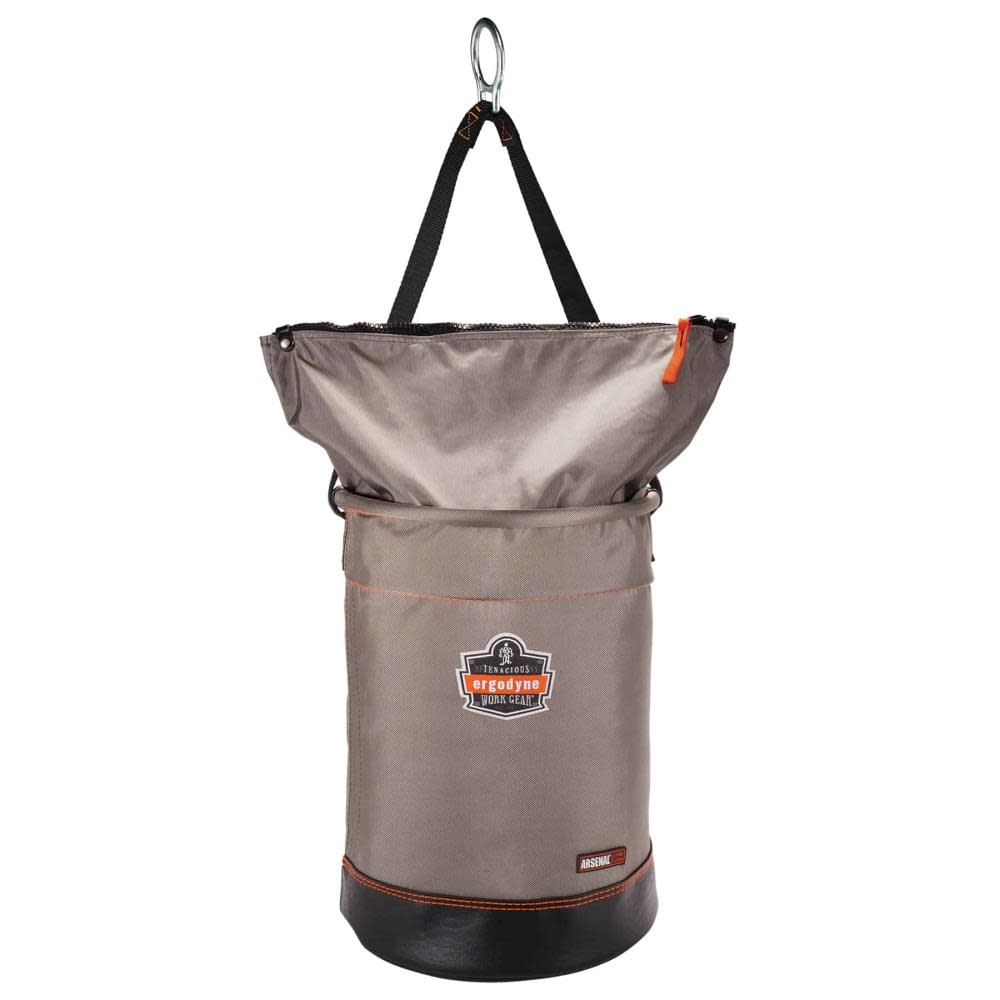 Ergodyne 5973 L Gray Hoist Bucket with D Rings - Flockneti