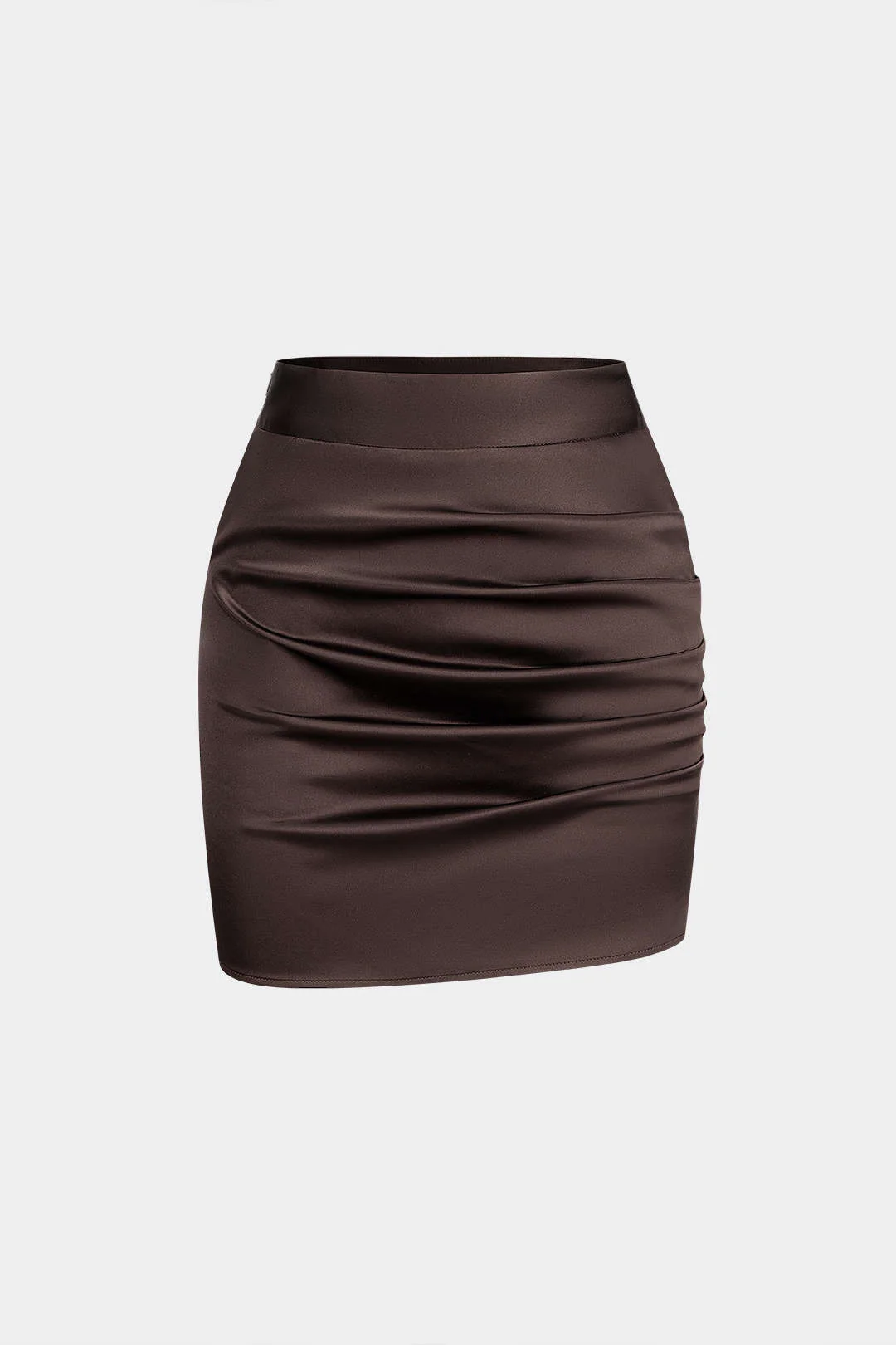 Satin Pleated Mini Skirt - Flockneti