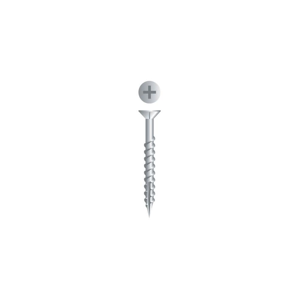 Strong-Point #9 3 In. Phillips Flat Head Screw with Nibs Particle Board Screw - Flockneti