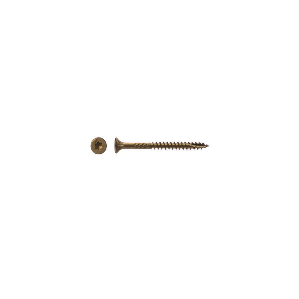 Western Builders Supply 1-3/4 In. Bronze Plated Exterior Star Drive Flat Head Wood Screw - Flockneti
